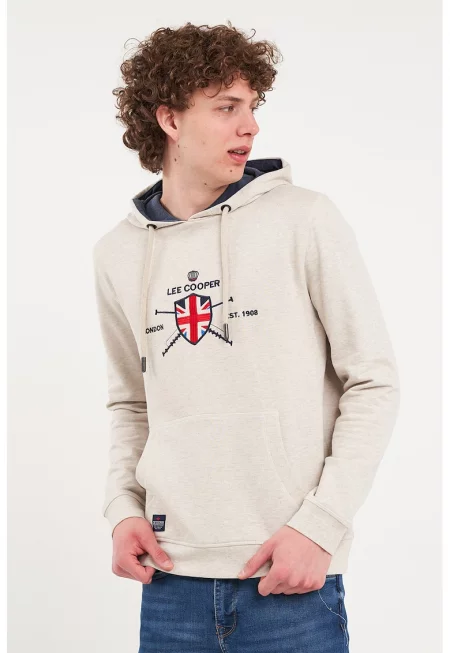 Худи с джоб кенгуру - Крем