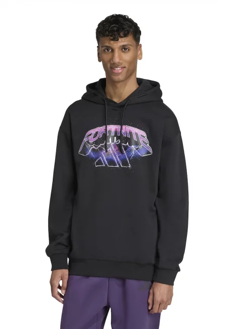 Худи с лого - Черен