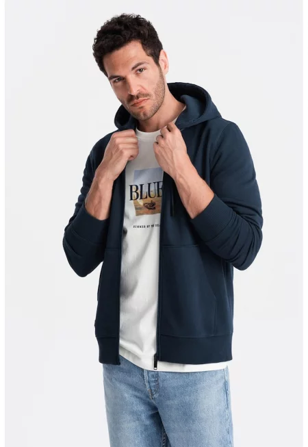 Худи с цип и джобове