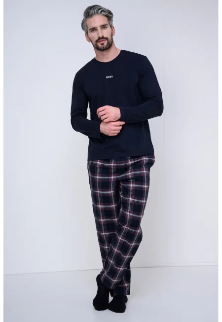 Карирана пижама - Червен/Тъмносин