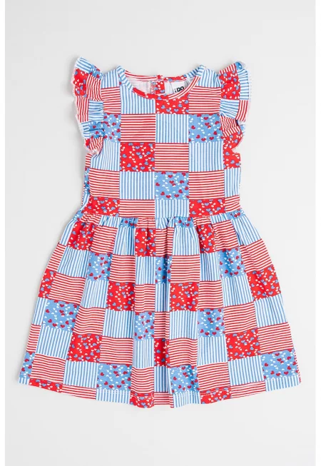 Карирана рокля с набиране