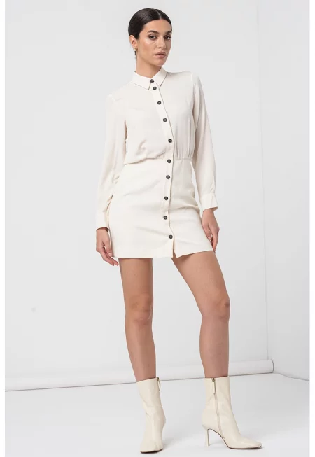 Къса права рокля - Крем