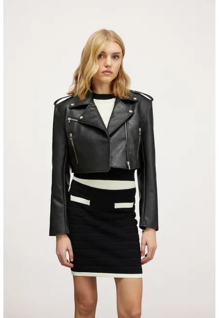 Късо яке от еко кожа