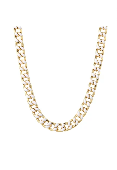 Колие тип верижка с 14К златно покритие - Златист