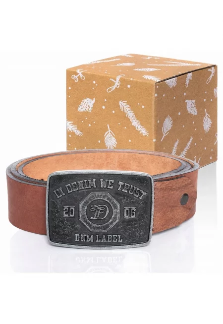 Кожен колан -  Tm0173R13 - 100 см - Кафяв - 100% Естествена кожа - Кафяв цвят - Дължина 100 см - Ширина 4 см