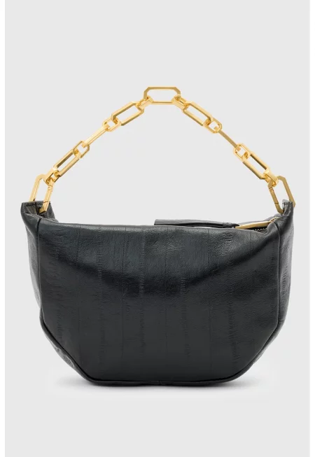 Кожена чанта Madea с дръжка с верижка