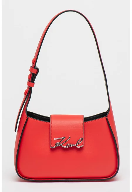 Кожена чанта през рамо Signature