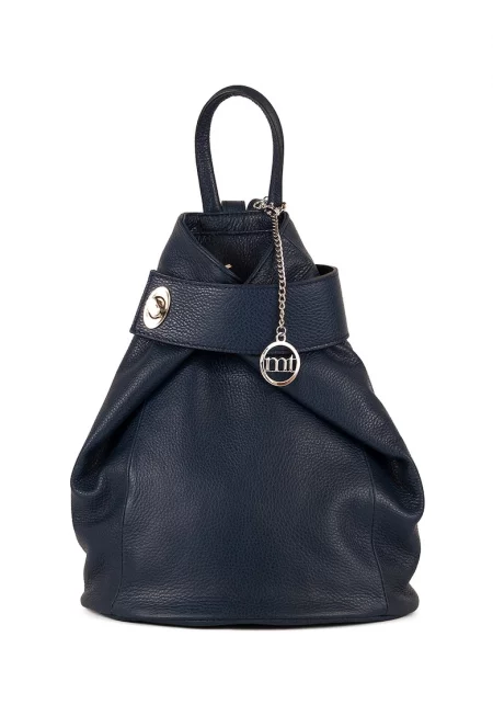 Кожена раница Sirietto - Тъмносин