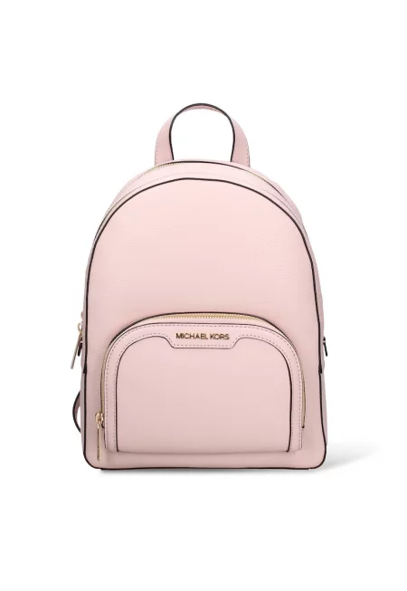 Кожена раница Valoria Prime с две отделения - Пастелнорозов