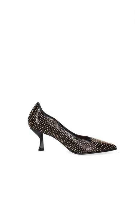 Кожени обувки Lunaria Nova с ток и капси