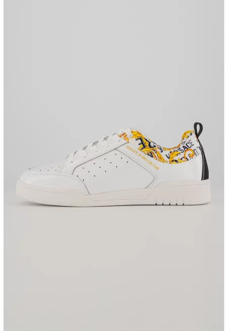 Кожени спортни обувки с нисък профил - Жълт/Бял