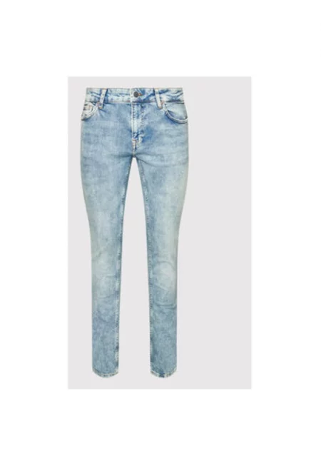 Мъжки дънки -  209123692 - Памук - Еластан - Син - Син