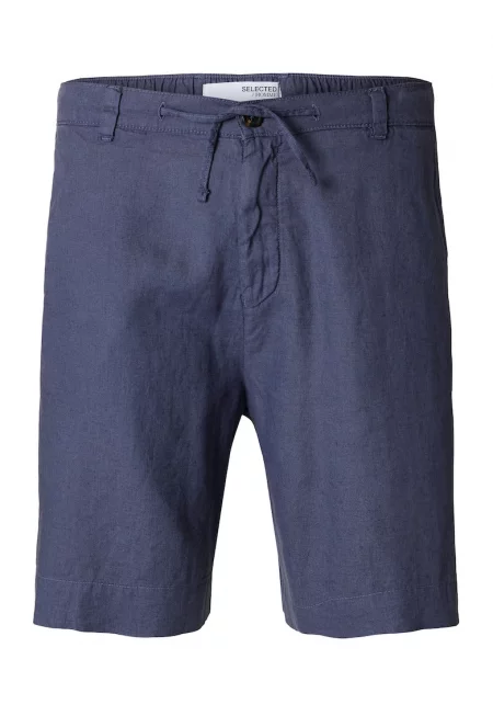 Мъжки къси панталони  16097541 - Лен/Памук - Лилав - Лилав