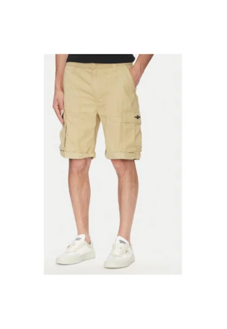 Мъжки къси панталони  251BE250CT3501 - памук - бежов - Бежов