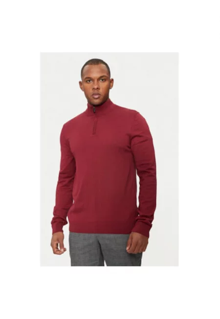 Мъжки пуловер -  304695438 - Модал/Памук/Полиамид - Черен - Черен