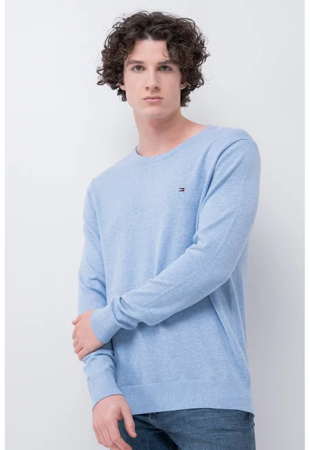 Памучен пъловер с бродирано лого