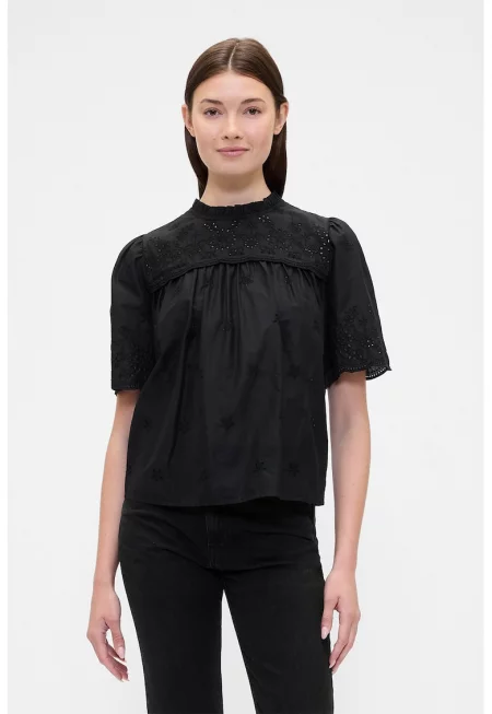 Памучна блуза с бродерия