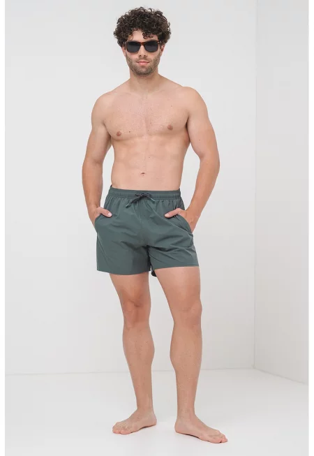 Плувни шорти с перфорирано лого - Зелени аспержи