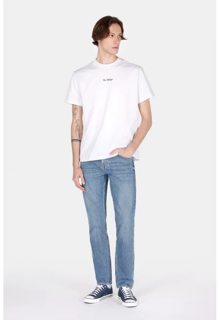 Прави дънки 044 Karl - Светлосин