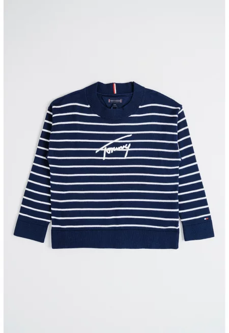 Пуловер от органичен памук с лого