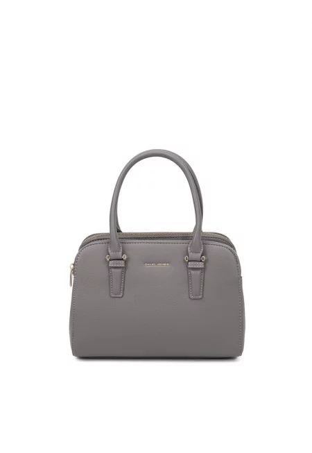Ръчна чанта Oriana от еко кожа с отделяща се презрамка - Сив
