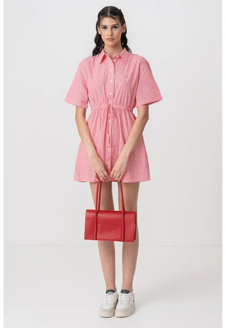 Раирана рокля-риза с органичен памук