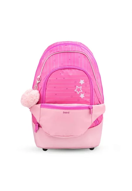 Раница с дизайн 2 в 1 с чанта за кръста - 20 л - Розово