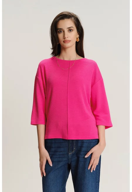 Рипсена блуза с 3/4 ръкави