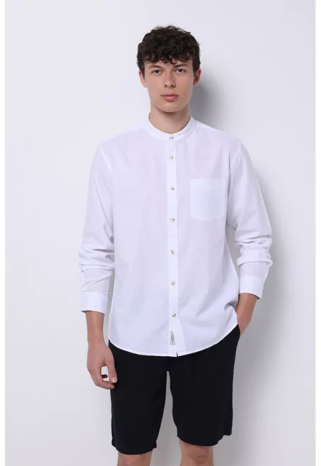 Риза от памук и лен