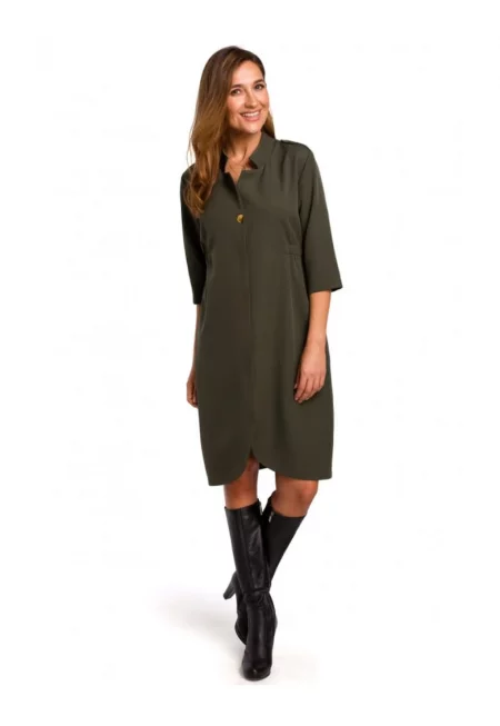 Рокля Блейзър -  полиестер/еластан - тъмно син