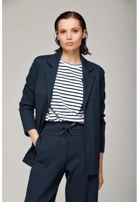 Сако с джобове встрани - Тъмносин