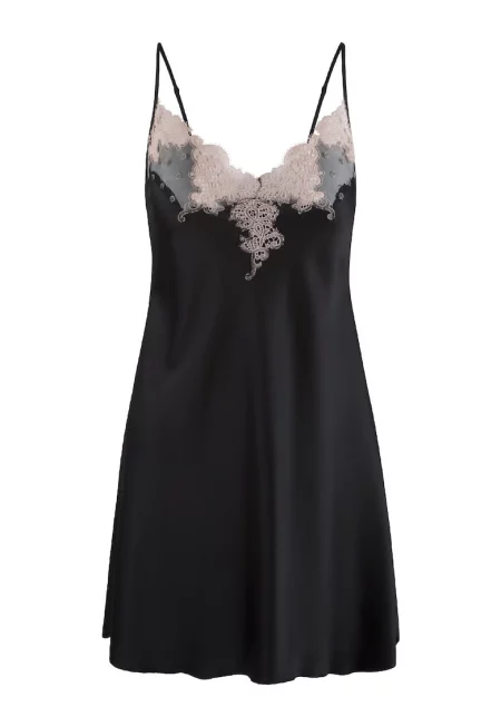 Сатинирана нощница - Черен