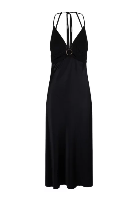 Сатинирана нощница с отвор на гърба