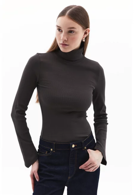 Слим блуза тип поло