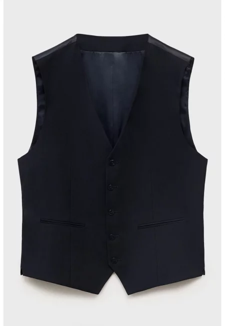 Слим елек с шпиц - Ултрамарин синьо