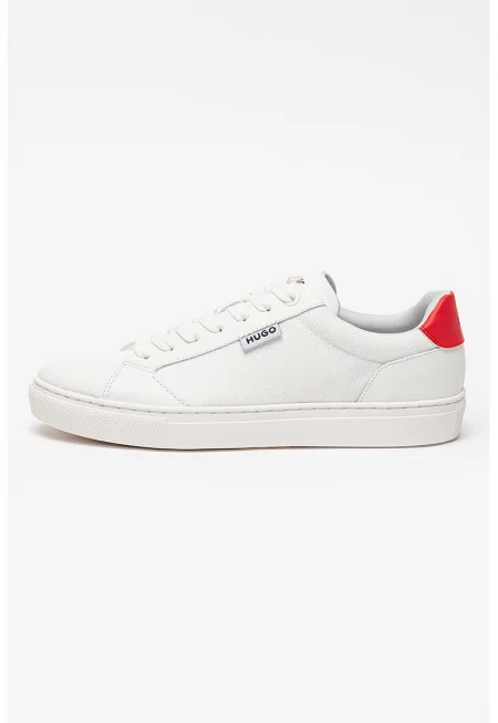 Спортни обувки Morrie от еко кожа с лого - Червен/Бял
