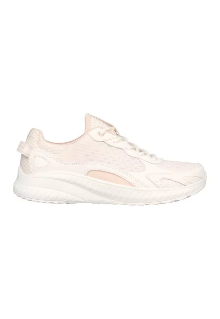 Спортни обувки Squad Chaos от еко кожа и мрежеста материя - Бял/Светлорозов