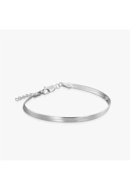 Сребърна гривна Herringbone