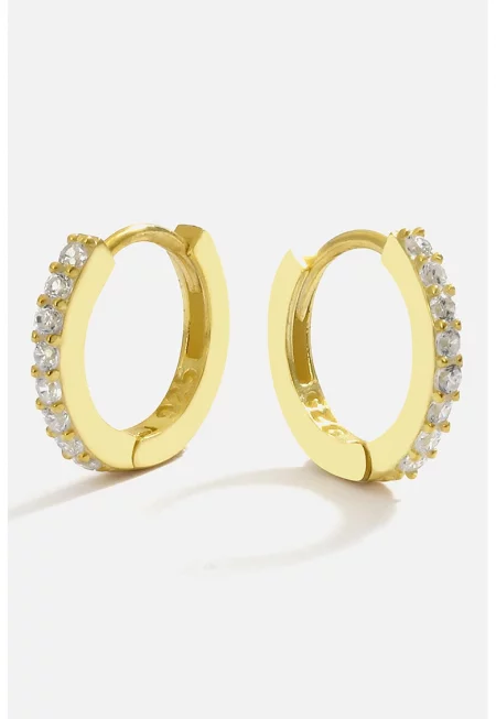 Сребърни обеци с циркони