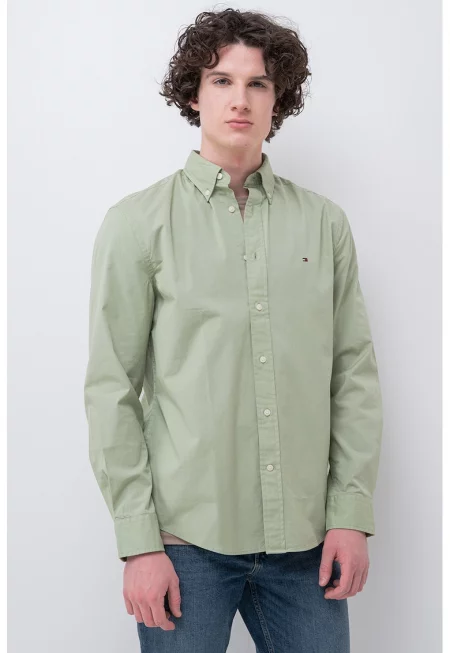 Стандартна риза от памук - Светлозелен