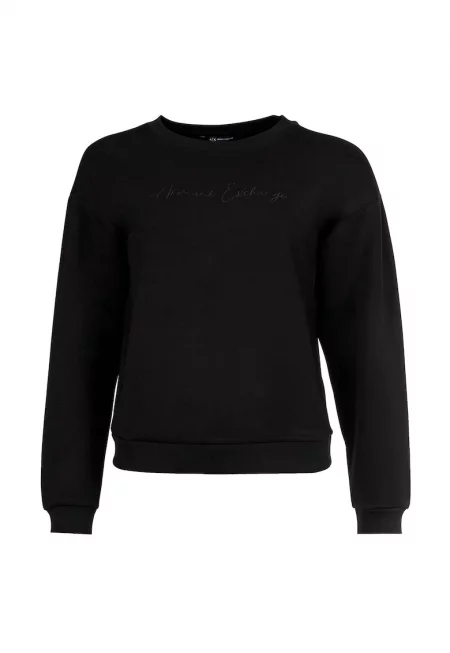 Суитшърт с лого - Черен