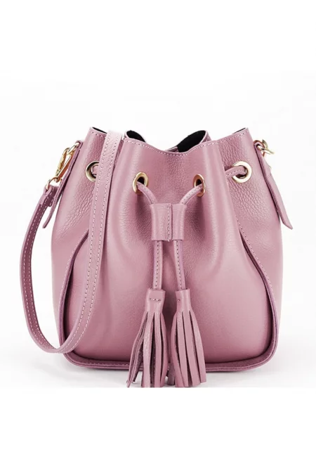 Светло розова чанта от естествена кожа 1110 125 15626