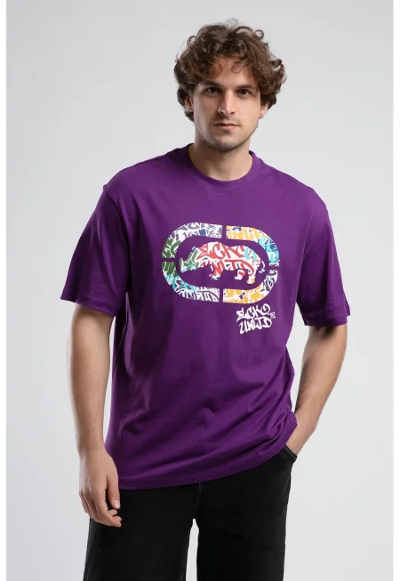 Тениска Kingston с лого - Червен/Бял/Виолетов