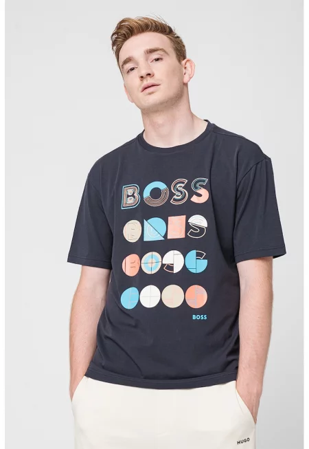 Тениска с контрастно лого