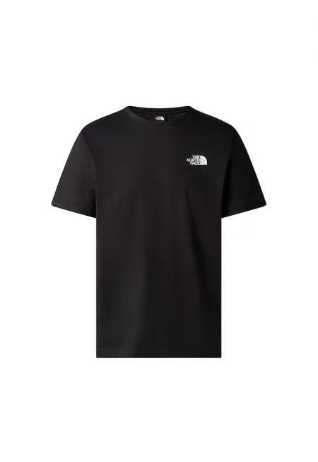 Тениска с овално деколте и лого на гърба - Червен/Черен