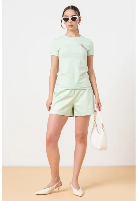 Тениска слим с лого на гърдите