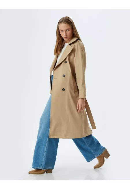 Тренч с колан - Бежов