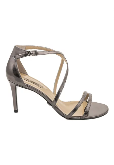 Vanessa Heeled Leather Sandals - Сребрист