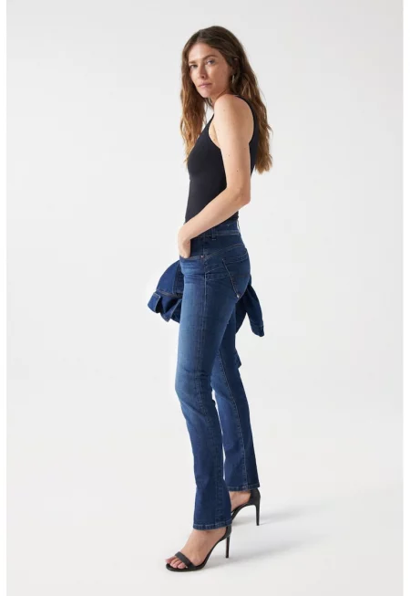 Вталяващи слим дънки Secret - Син