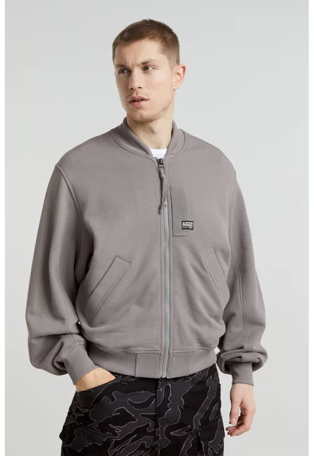 Яке-пуловер бомбър - Сив
